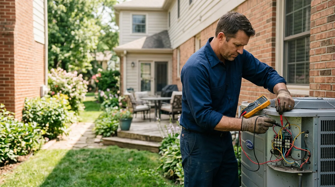 HVAC technician working near Huttonsville, WV